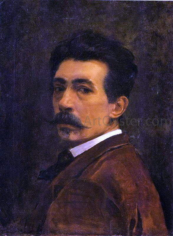 Joaquin Agrasot Juan Autorretrato - Hand Painted Oil Painting