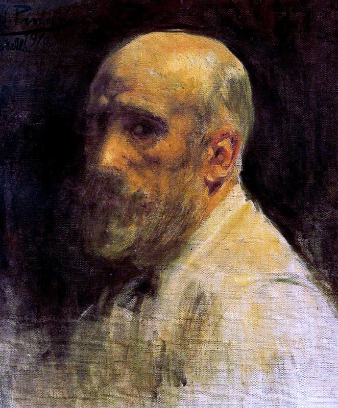 Ignacio Pinazo Camarlech Autorretrato - Hand Painted Oil Painting