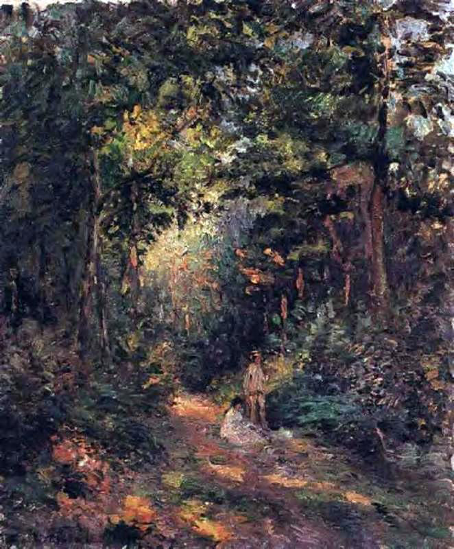 Camille Pissarro Autumn (also known as Path in the Woods) - Hand Painted Oil Painting