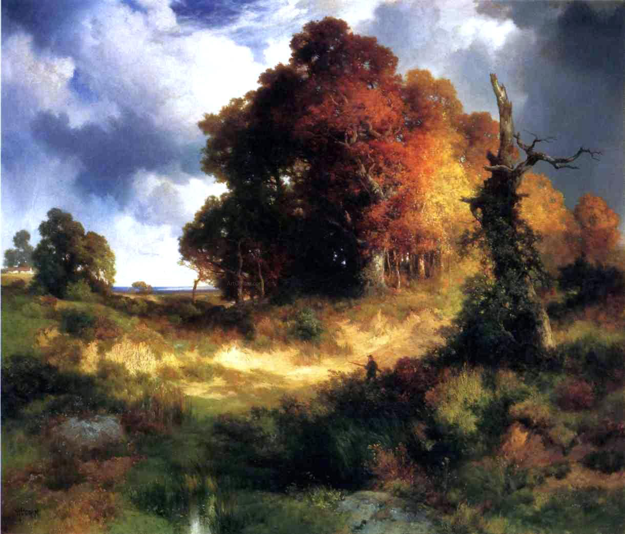 Thomas Moran Autumn - Hand Painted Oil Painting
