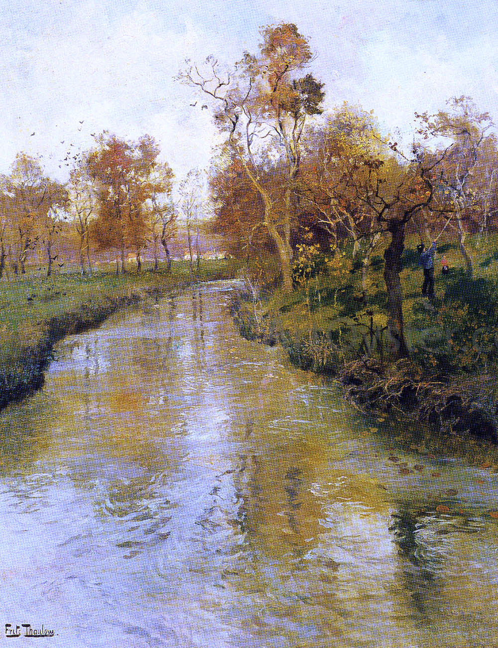Fritz Thaulow Autumn - Hand Painted Oil Painting