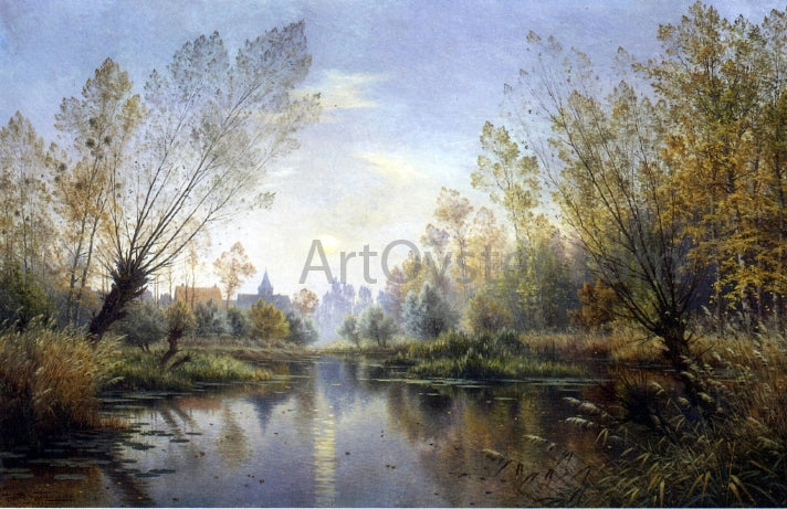 Armand Guery Autumn Evening (also known as Moonrise over the Suippe) - Hand Painted Oil Painting