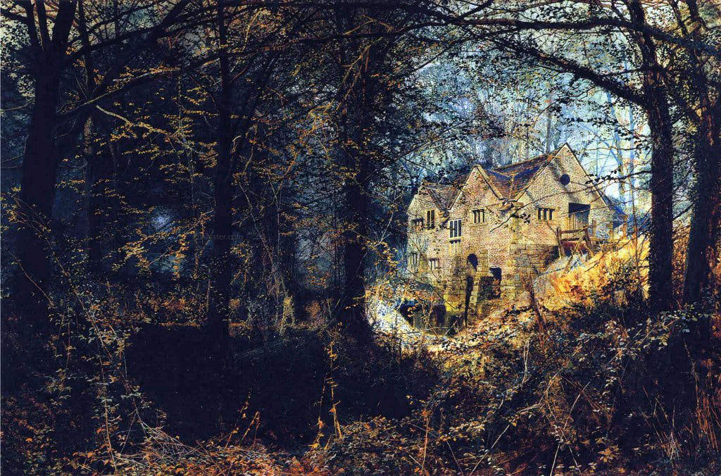 John Atkinson Grimshaw Autumn Glory, The Old Mill - Hand Painted Oil Painting