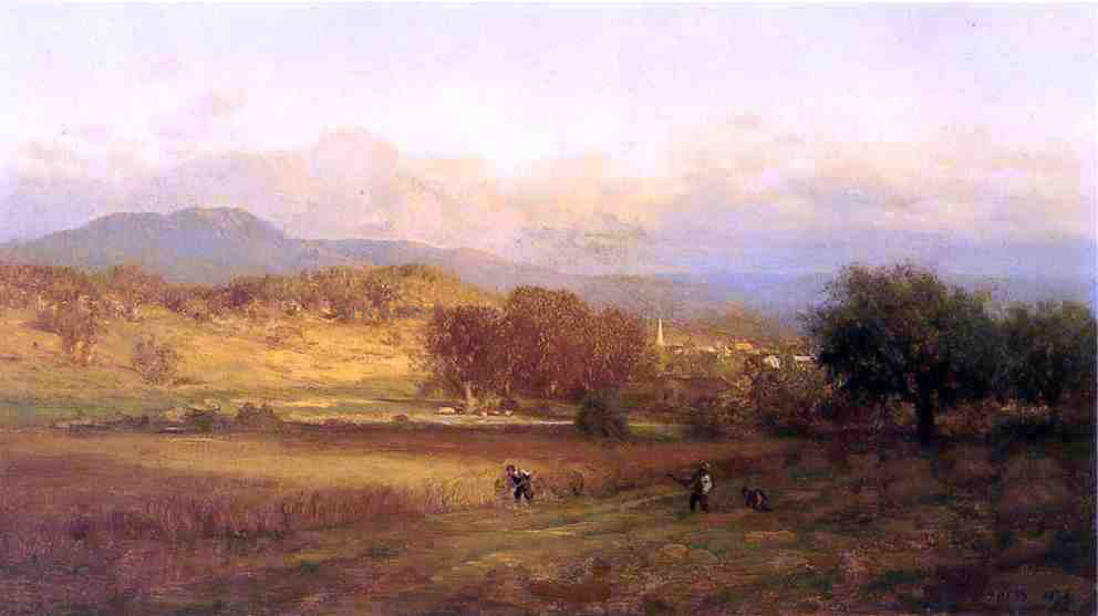 George Inness Autumn Landscape - Hand Painted Oil Painting
