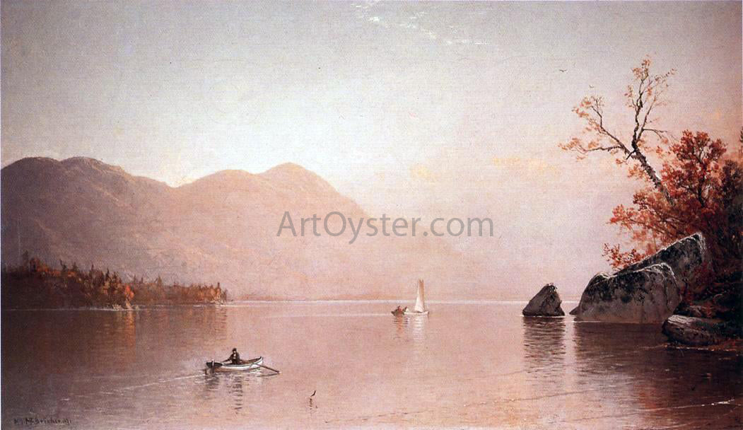  Alfred Thompson Bricher Autumn Mist, Lake George, New York - Hand Painted Oil Painting