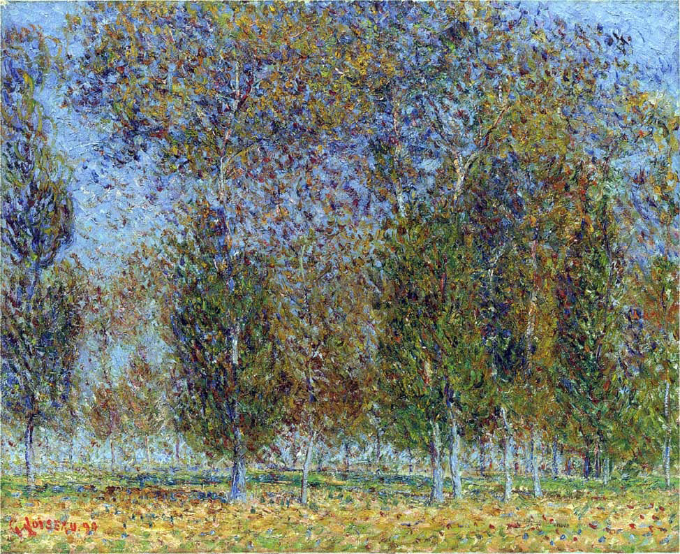 Gustave Loiseau Autumn near Saint Cyr du Vaudreuil - Hand Painted Oil Painting