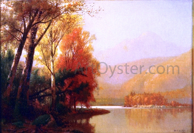 William M Hart Autumn on the Lake - Hand Painted Oil Painting
