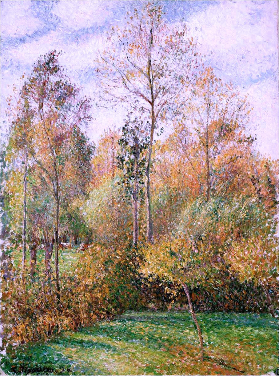 Camille Pissarro Autumn Poplars - Hand Painted Oil Painting
