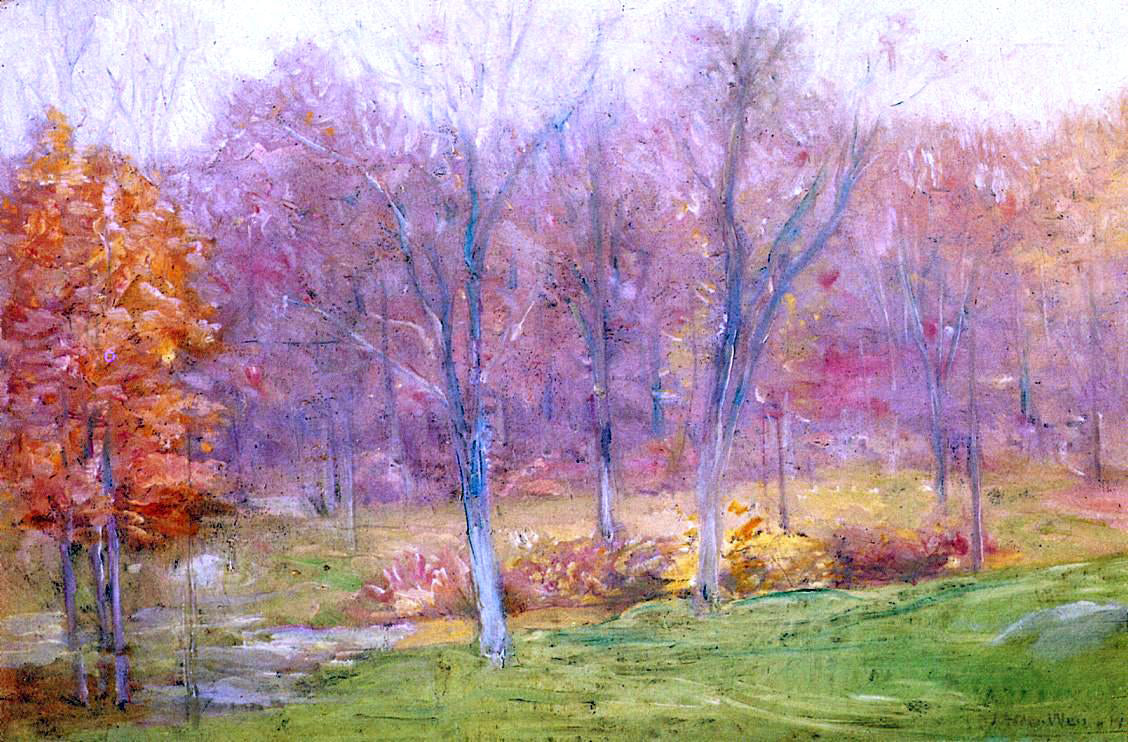 Julian Alden Weir Autumn Rain - Hand Painted Oil Painting