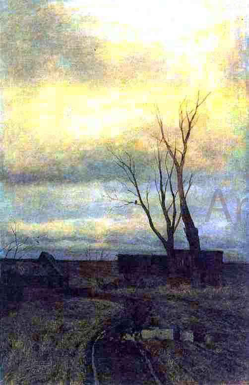 Isaac Ilich Levitan Autumn, Road in a Village - Hand Painted Oil Painting