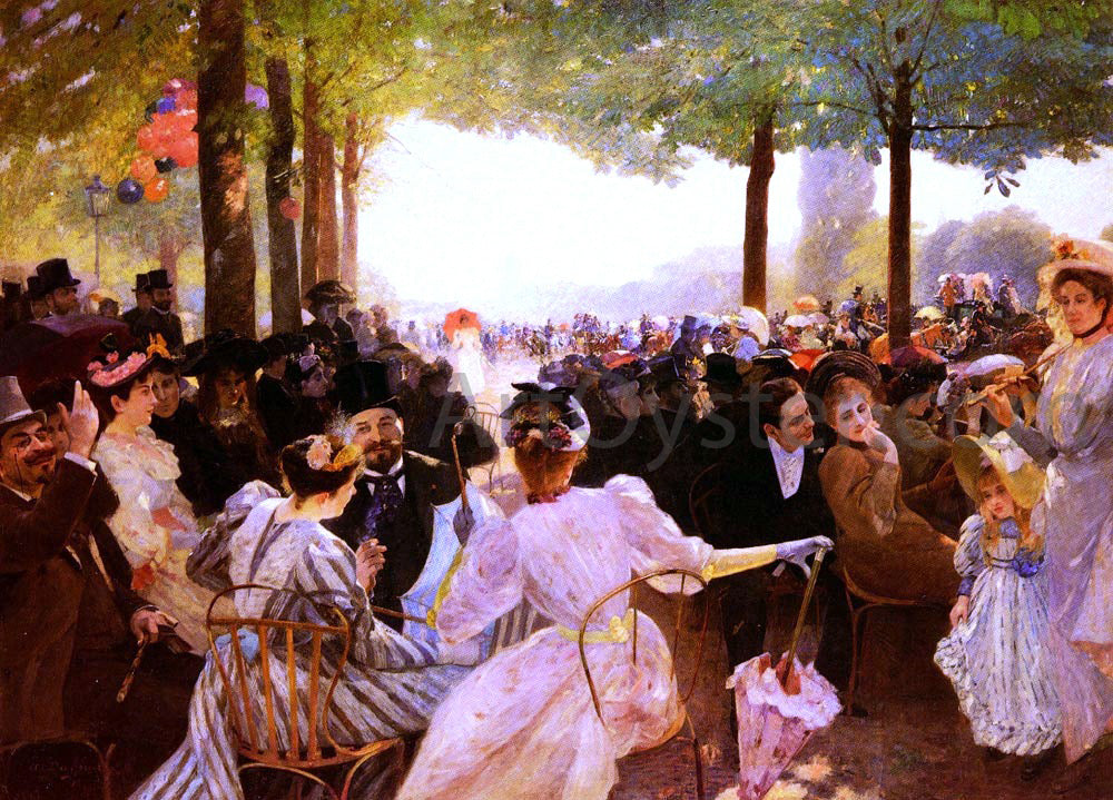Albert Adolphe Dagnaux Avenue Du Bois-De-Boulogne - Hand Painted Oil Painting
