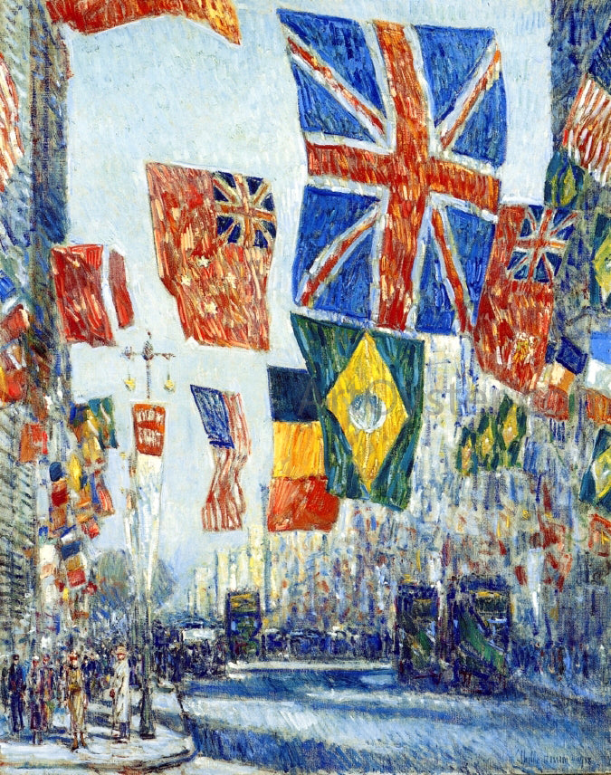  Frederick Childe Hassam Avenue of the Allies, Great Britain, 1918 - Hand Painted Oil Painting