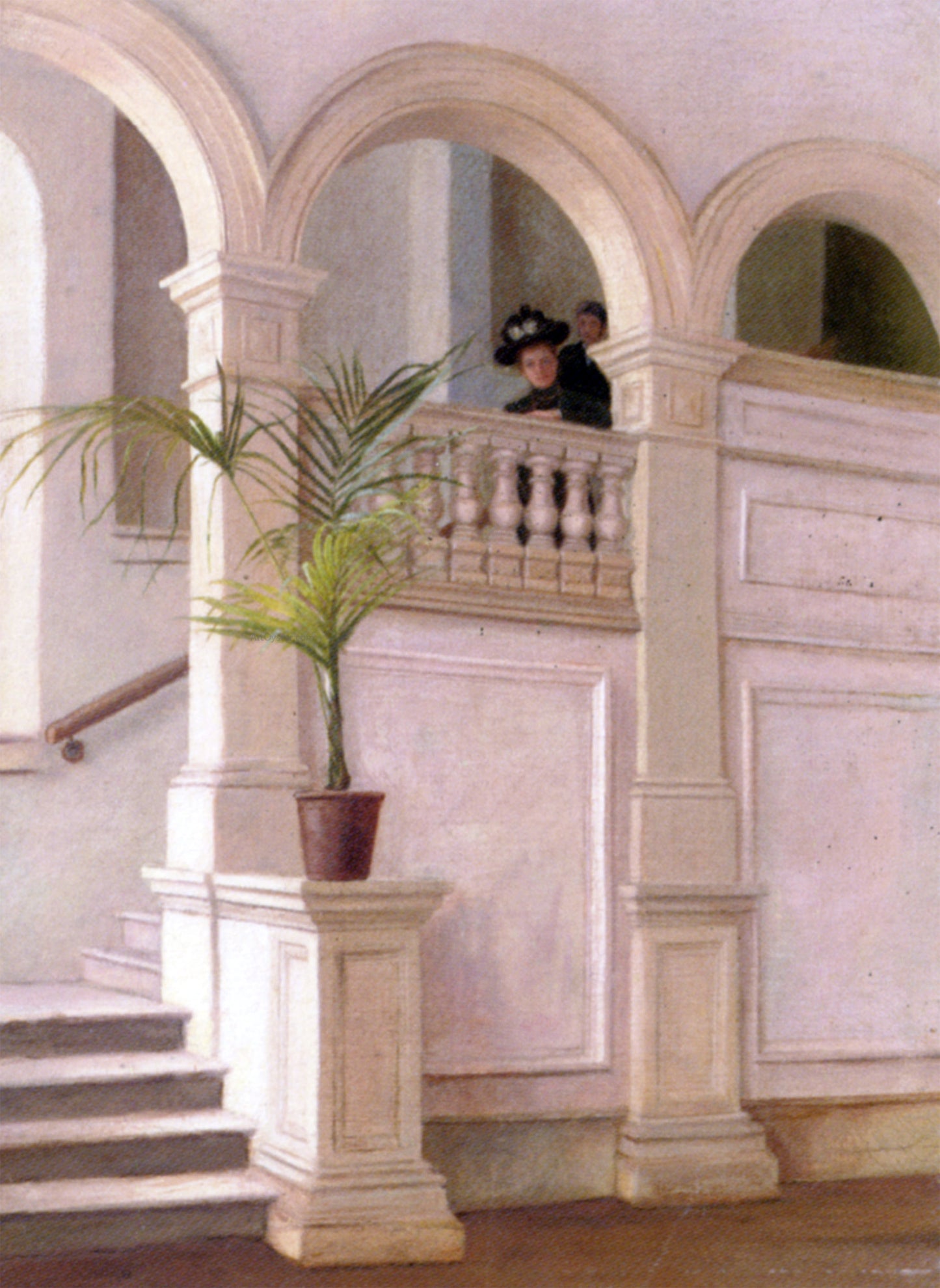 John Crompton Awaiting a Visit - Hand Painted Oil Painting