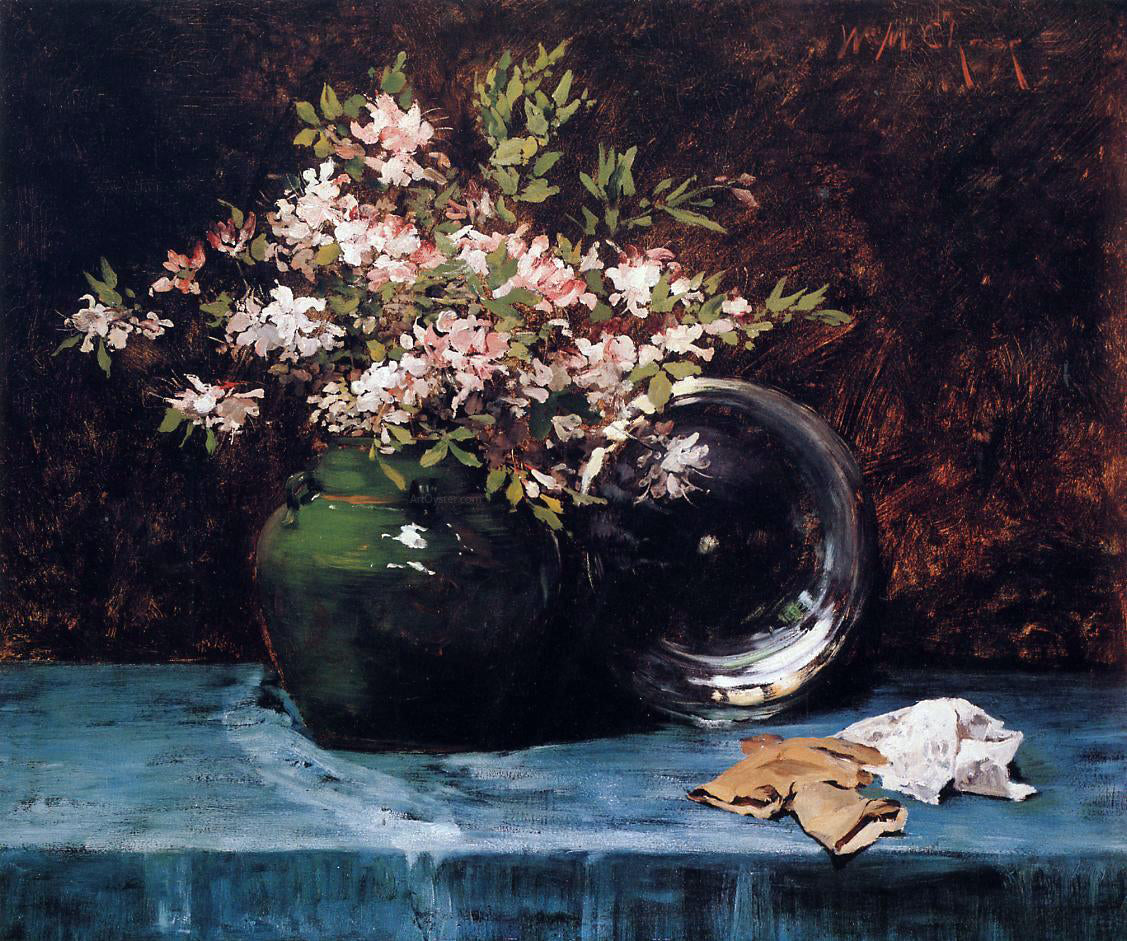 William Merritt Chase Azaleas - Hand Painted Oil Painting