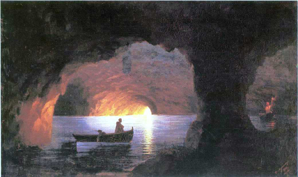 Ivan Constantinovich Aivazovsky Azure Grotto, Naples - Hand Painted Oil Painting