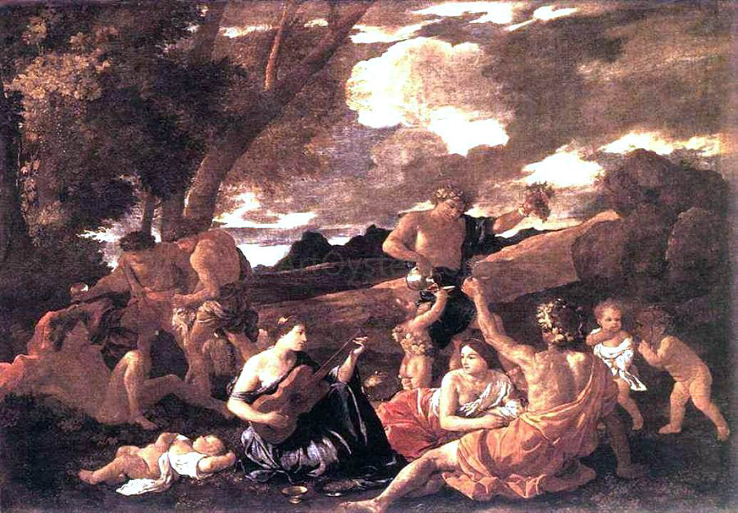 Nicolas Poussin Bacchanal: the Andrians - Hand Painted Oil Painting