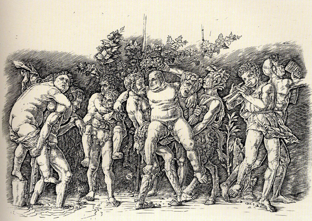 Andrea Mantegna Bacchanal with Silenus - Hand Painted Oil Painting
