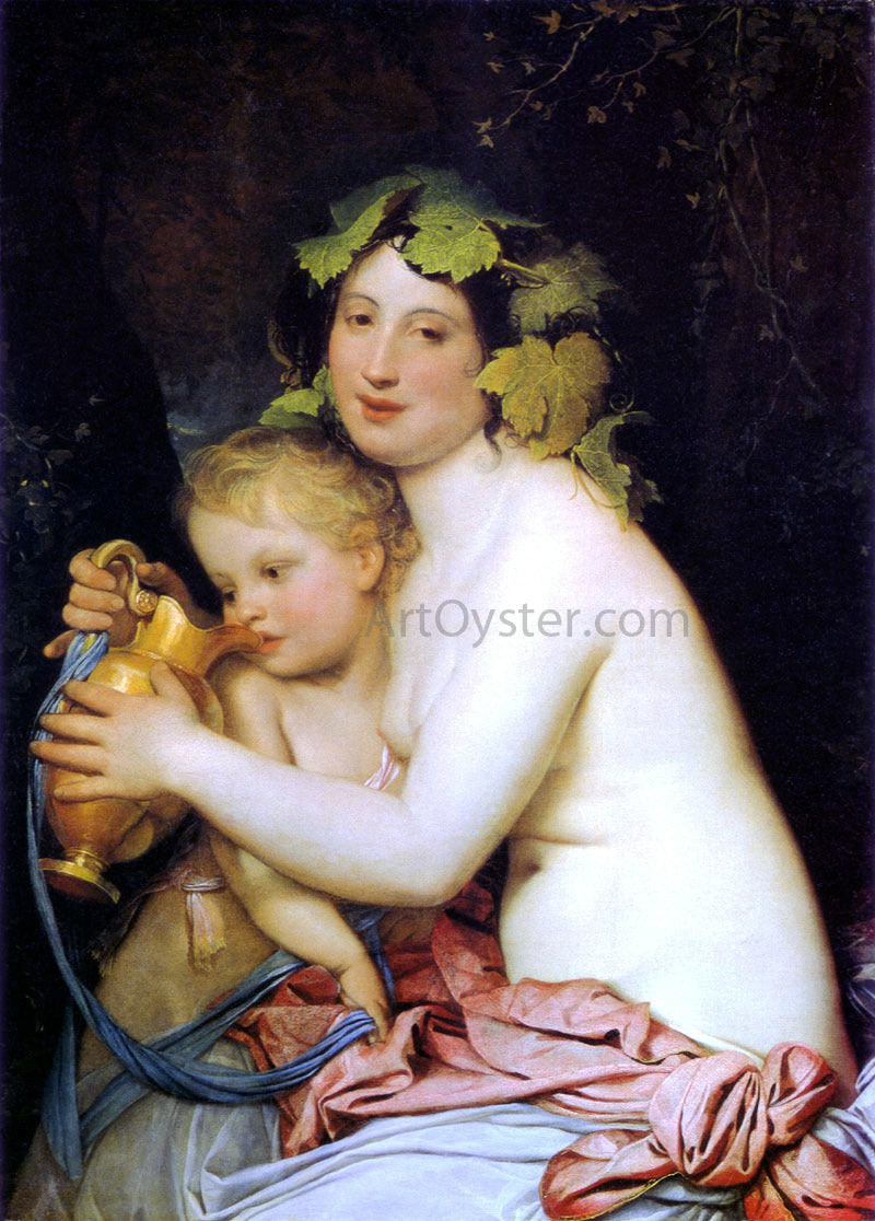 Fyodor Bruni Bacchant Giving Cupid a Drink - Hand Painted Oil Painting