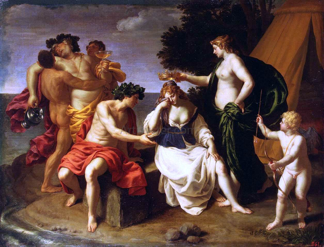 Alessandro Turchi Bacchus and Ariadne - Hand Painted Oil Painting