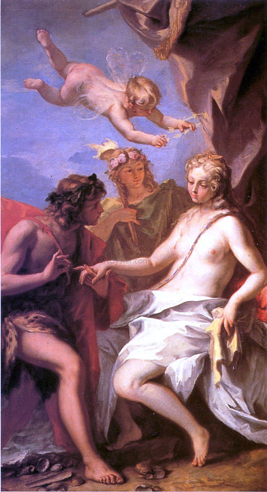 Sebastiano Ricci Bacchus and Ariadne - Hand Painted Oil Painting
