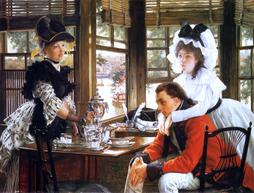James Tissot Bad News (also known as The Parting) - Hand Painted Oil Painting