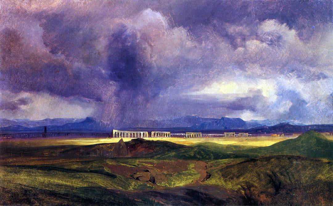 Carl Blechen Bad Weather in the Roman Campagna - Hand Painted Oil Painting