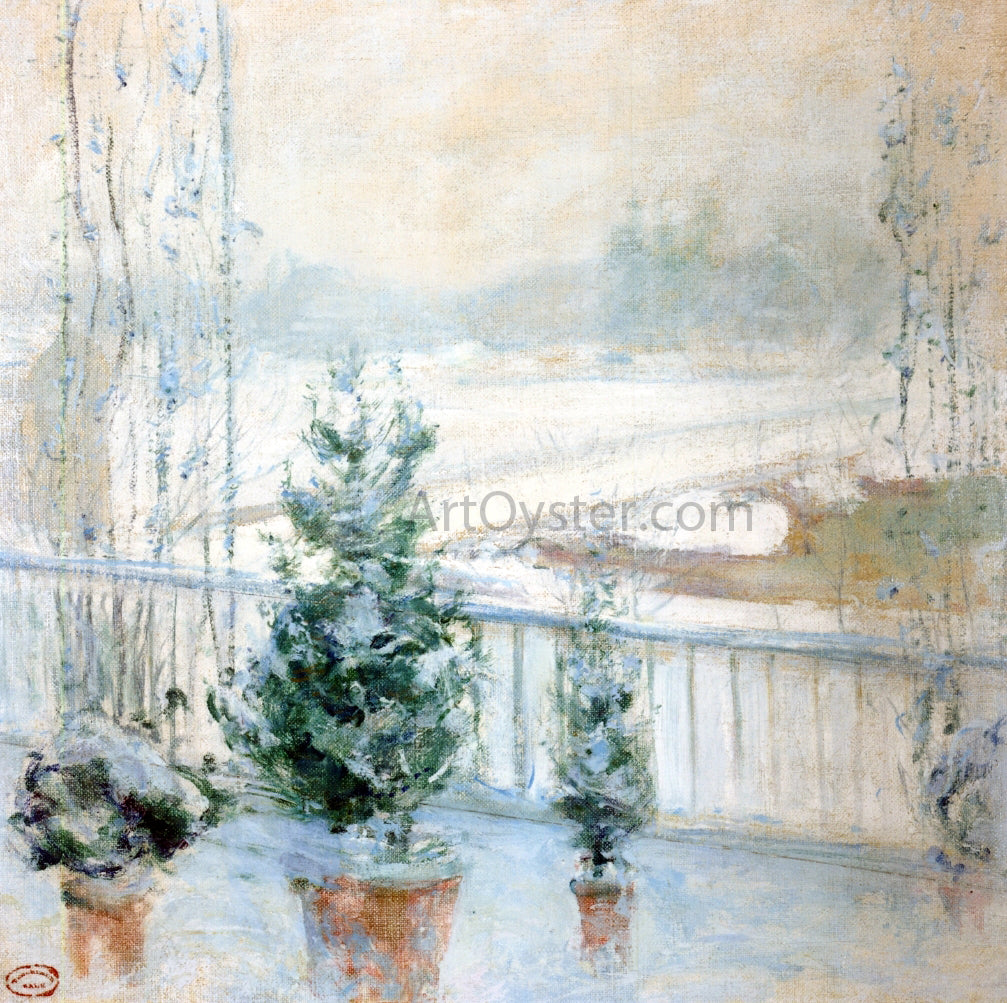  John Twachtman Balcony in Winter - Hand Painted Oil Painting