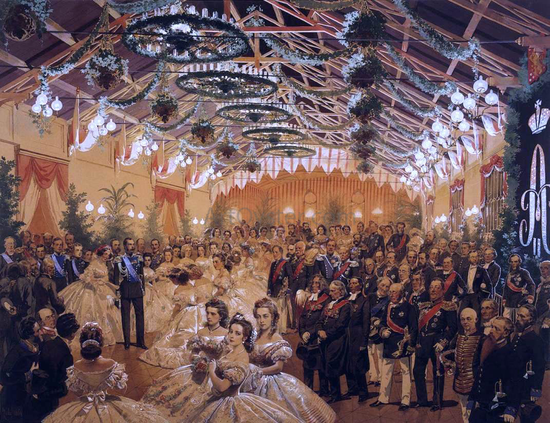 Mihaly Zichy Ball in Honour of Alexander II - Hand Painted Oil Painting