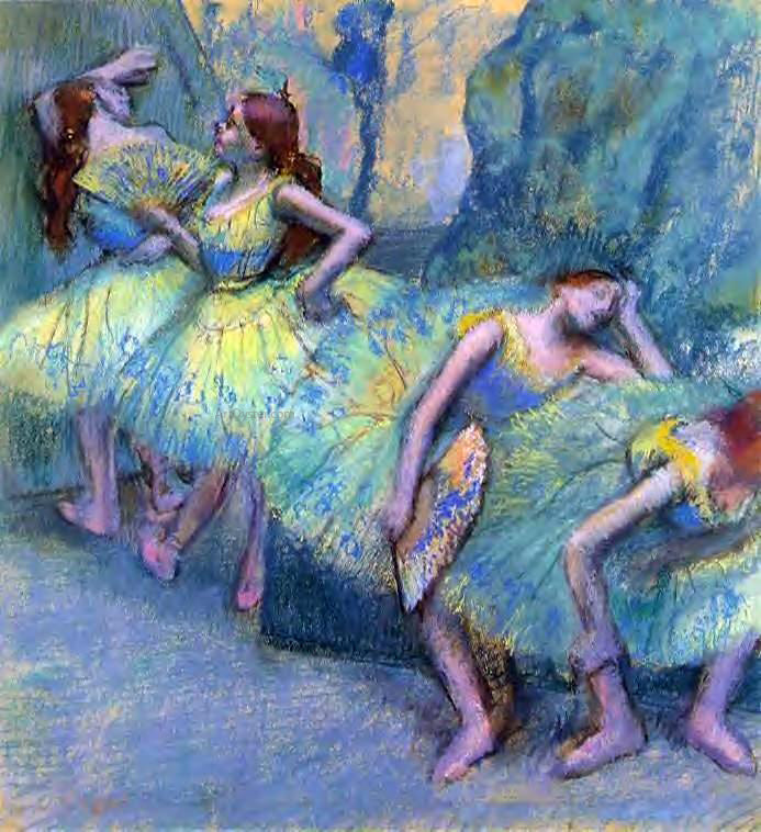 Edgar Degas Ballet Dancers in the Wings - Hand Painted Oil Painting