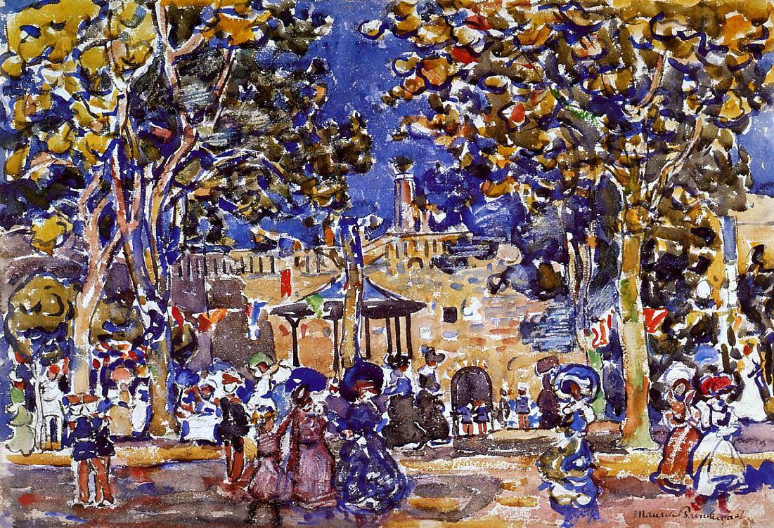 Maurice Prendergast Band Concert - Hand Painted Oil Painting