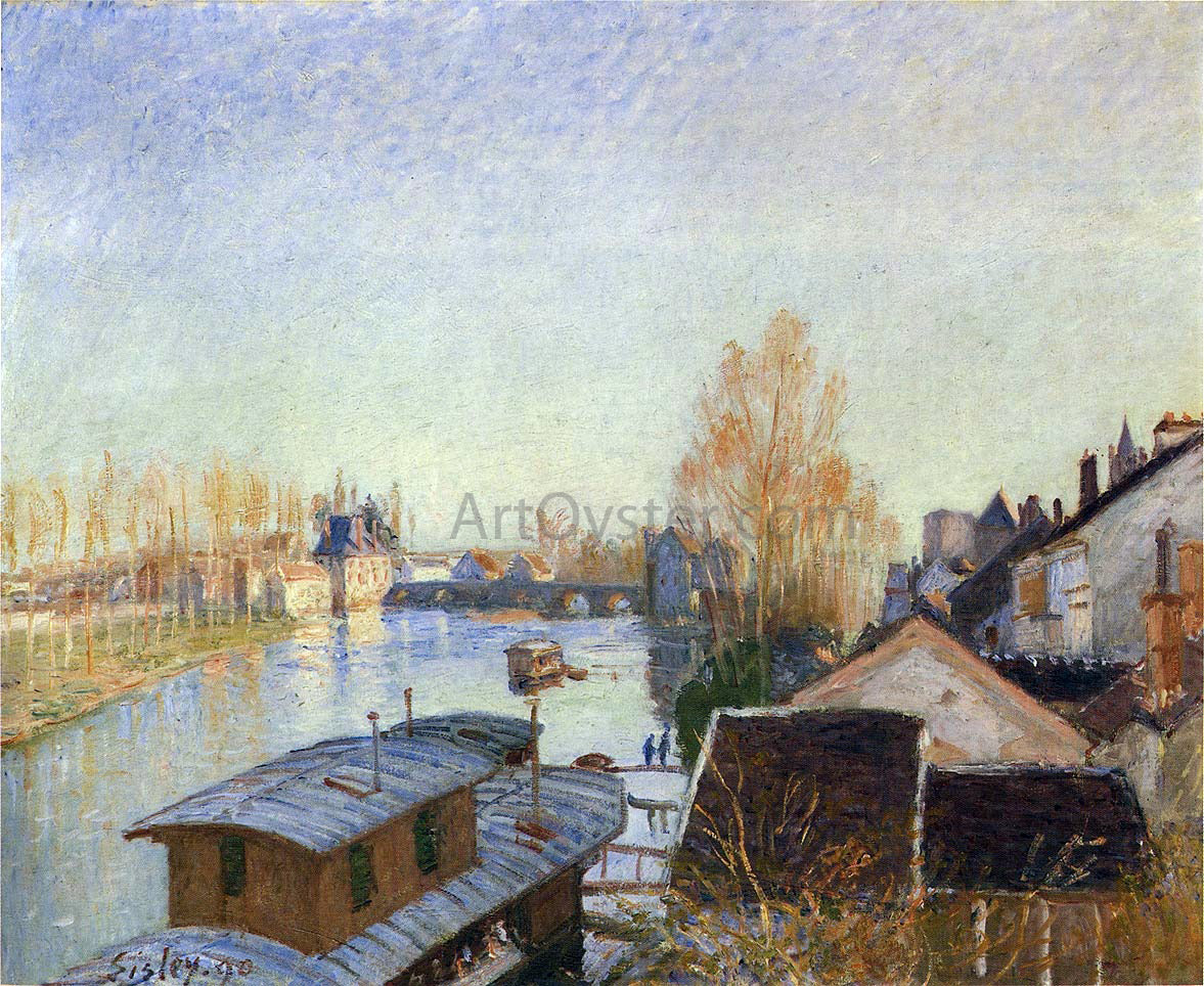 Alfred Sisley Banks of the Loing near Moret - Hand Painted Oil Painting