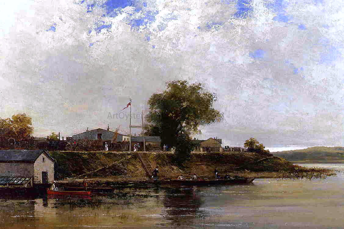 Luigi Loir Banks of the Seine - Hand Painted Oil Painting