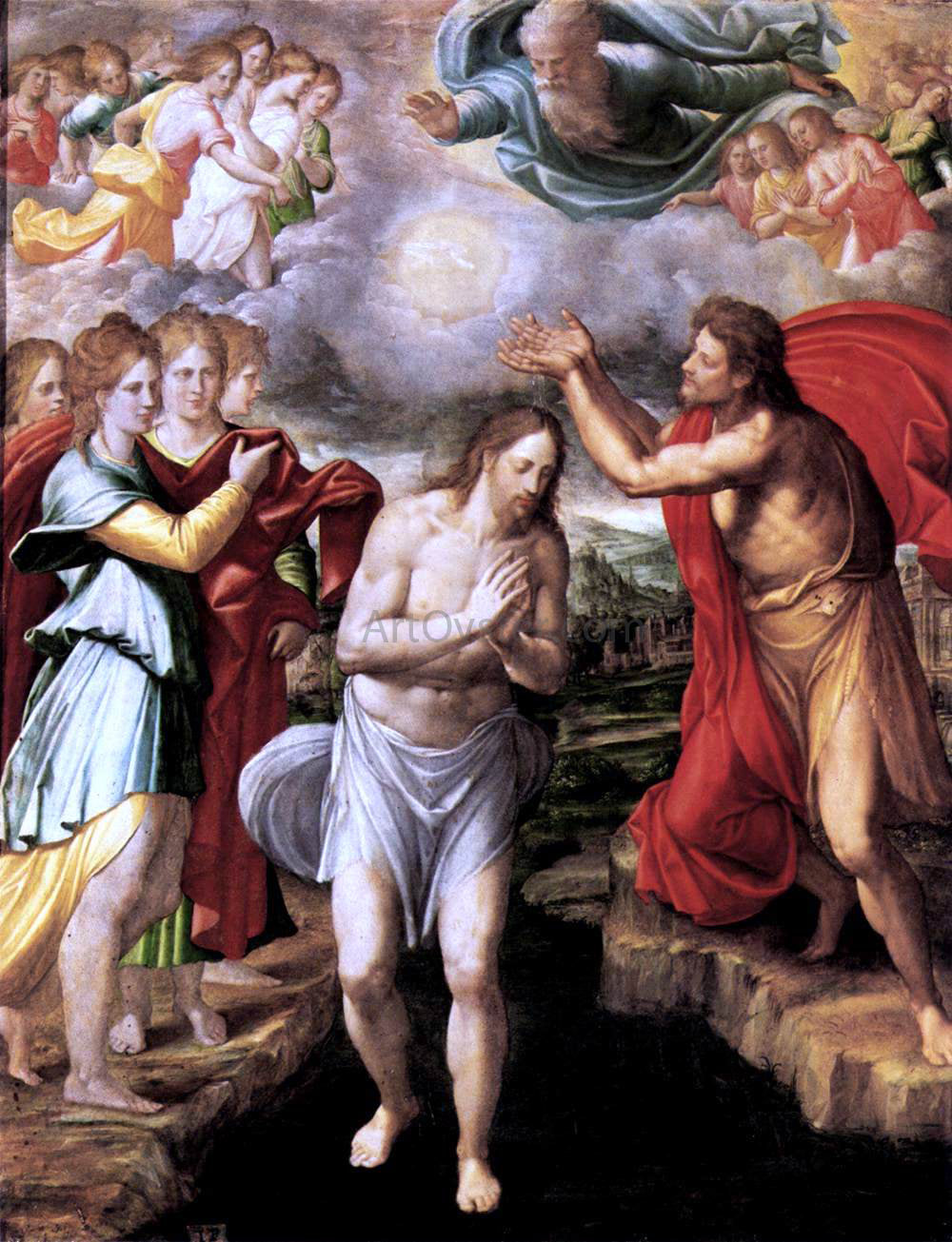 Juan Fernandez De Navarrete Baptism of Christ - Hand Painted Oil Painting