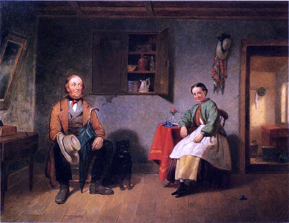 Francis William Edmonds Barking up the Wrong Tree - Hand Painted Oil Painting