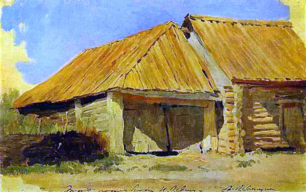 Isaac Ilich Levitan Barns, Study - Hand Painted Oil Painting
