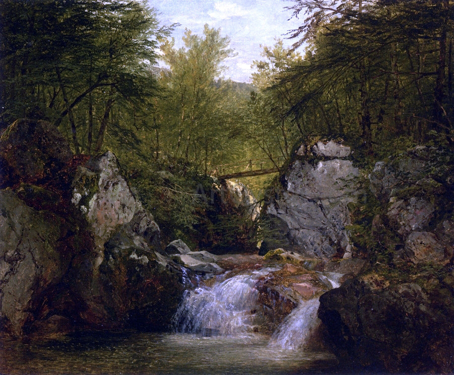 John Frederick Kensett Bash Bish Falls - Hand Painted Oil Painting