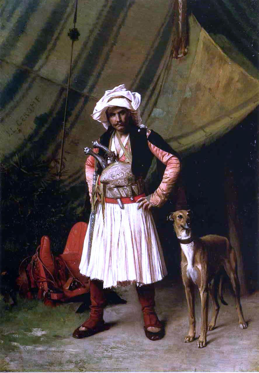 Jean-Leon Gerome Bashi-Bazouk and His Dog - Hand Painted Oil Painting