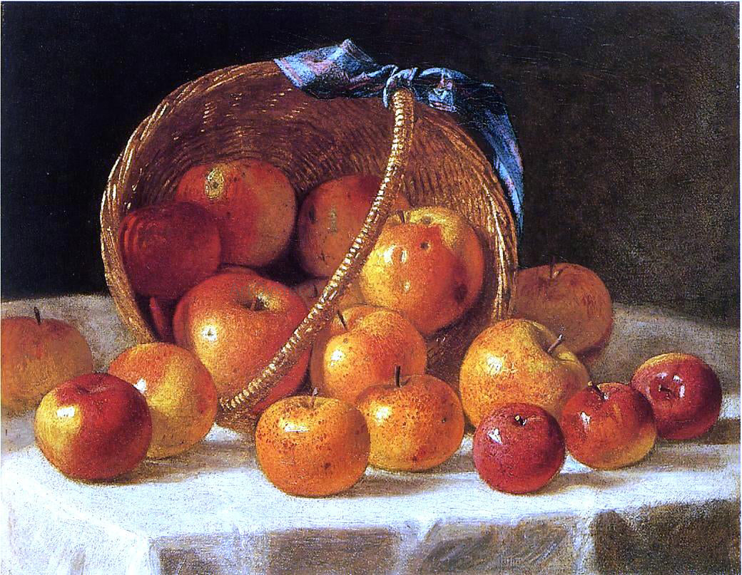 John F Francis Basket of Apples - Hand Painted Oil Painting