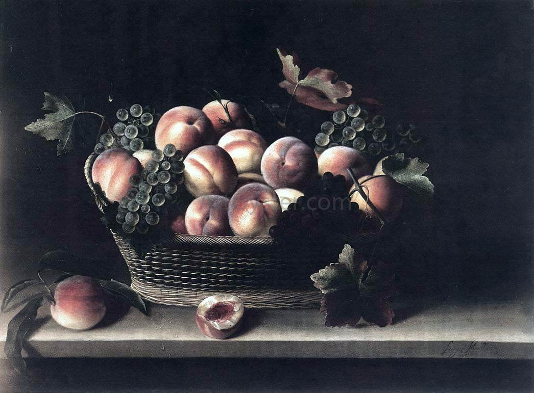Louise Moillon Basket with Peaches and Grapes - Hand Painted Oil Painting