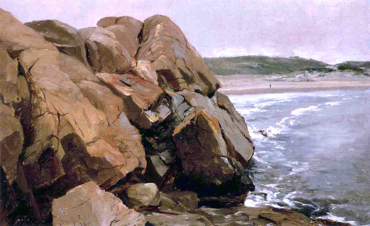 Jervis McEntee Bass Rocks - Hand Painted Oil Painting