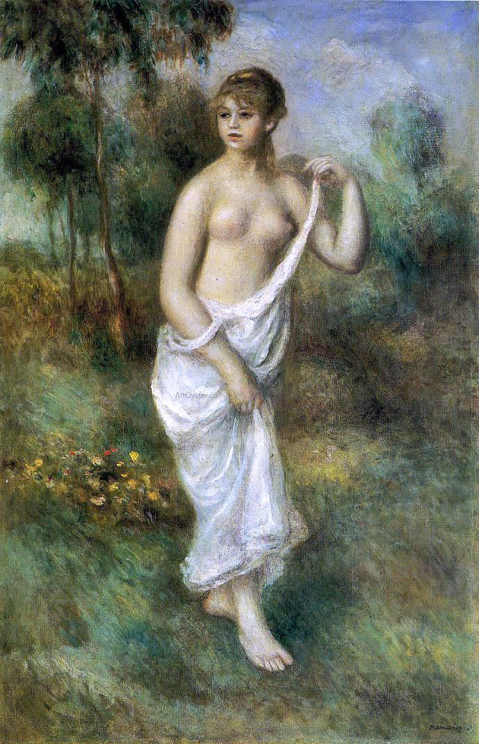 Pierre Auguste Renoir Bather - Hand Painted Oil Painting