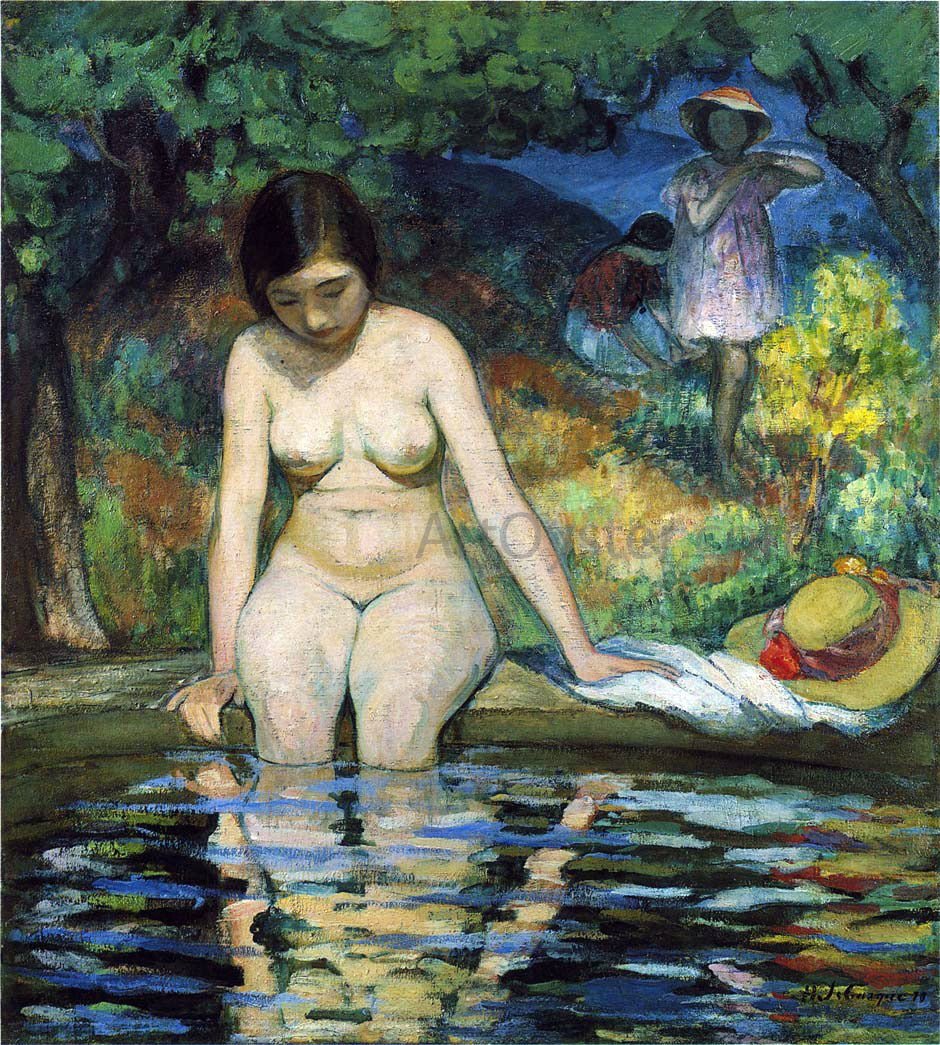 Henri Lebasque A Bather - Hand Painted Oil Painting