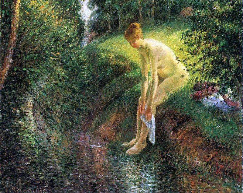 Camille Pissarro Bather in the Woods - Hand Painted Oil Painting