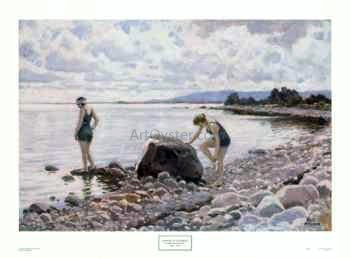 Paul-Gustave Fischer Bathers on the Shore - Hand Painted Oil Painting