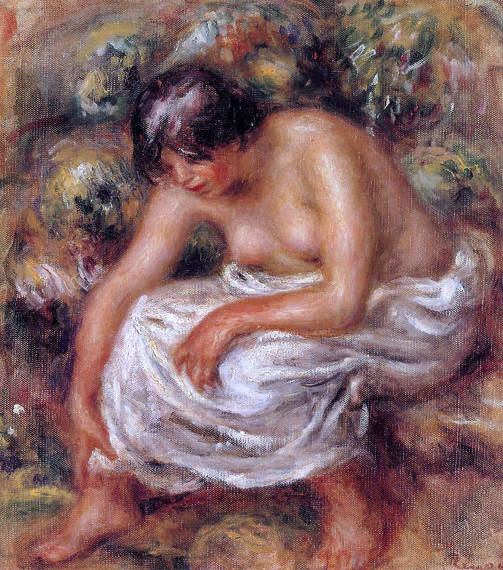 Pierre Auguste Renoir Bathing - Hand Painted Oil Painting