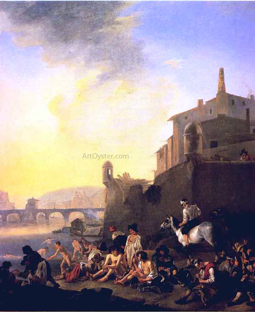 Johannes Lingelbach Bathing Gypsies - Hand Painted Oil Painting