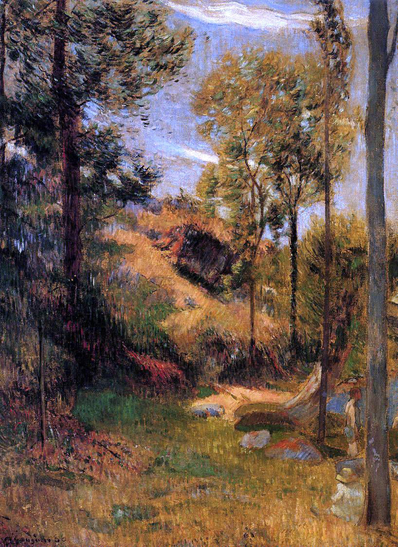 Paul Gauguin Bathing Place, Pont-Aven Port - Hand Painted Oil Painting