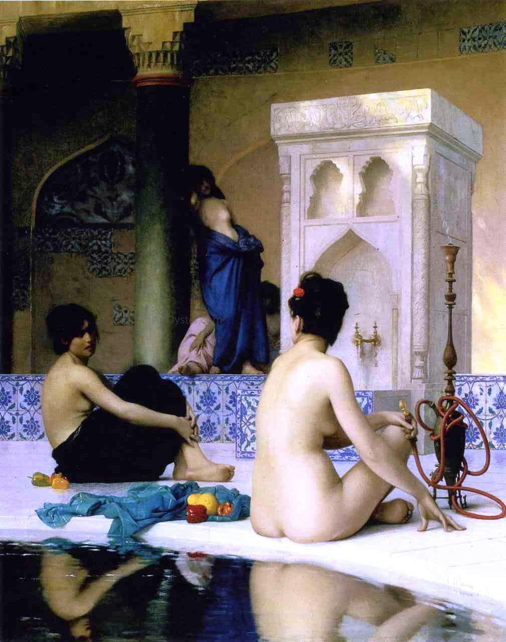 Jean-Leon Gerome Bathing Scene - Hand Painted Oil Painting