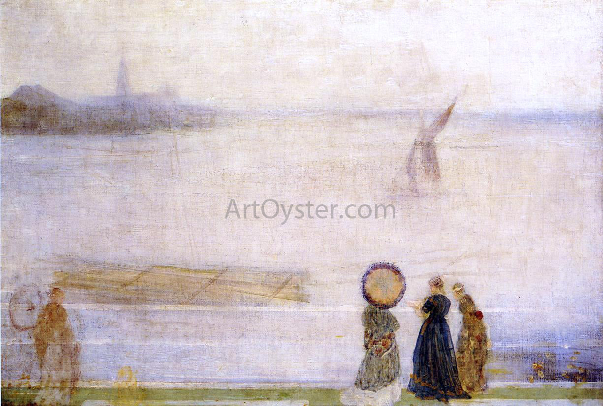 James McNeill Whistler Battersea Reach from Lindsey Houses - Hand Painted Oil Painting