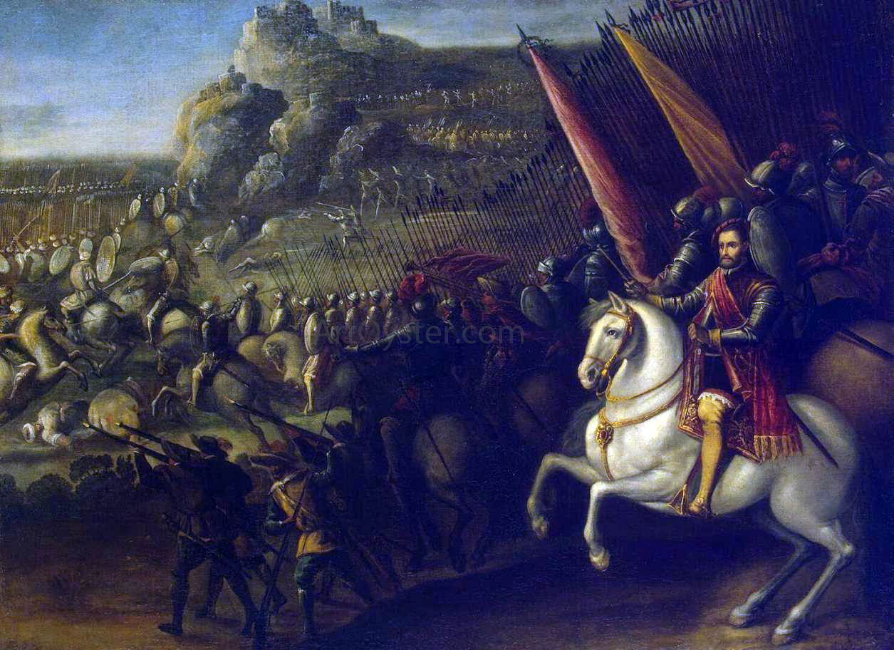 Juan De la Corte Battle - Hand Painted Oil Painting